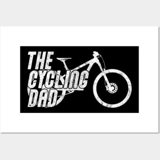 cycling dad father cyclist mountain bike gift mtb bycicle Posters and Art